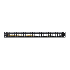 TELEVES - Pannello per rack 19'' con passacavo 1U, capacità fino a 24 adattatori RJ45.