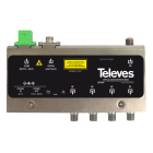 TELEVES - Ricevitore ottico FTTH con 4 uscite RF 1310/1550/1490nm, installazione su guida DIN.