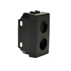 TELEVES - Cover 2 fori tipo Vimar Arke nera Plastiche per prese coassiali 2 connettori.