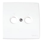 TELEVES - Coperchio bianco per presa con 2 connettori TV-R.