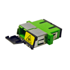 TELEVES - Adattatore SC/APC Femmina-Femmina Duplex Monomodale (SM) con tappo autobloccante, colore Verde.