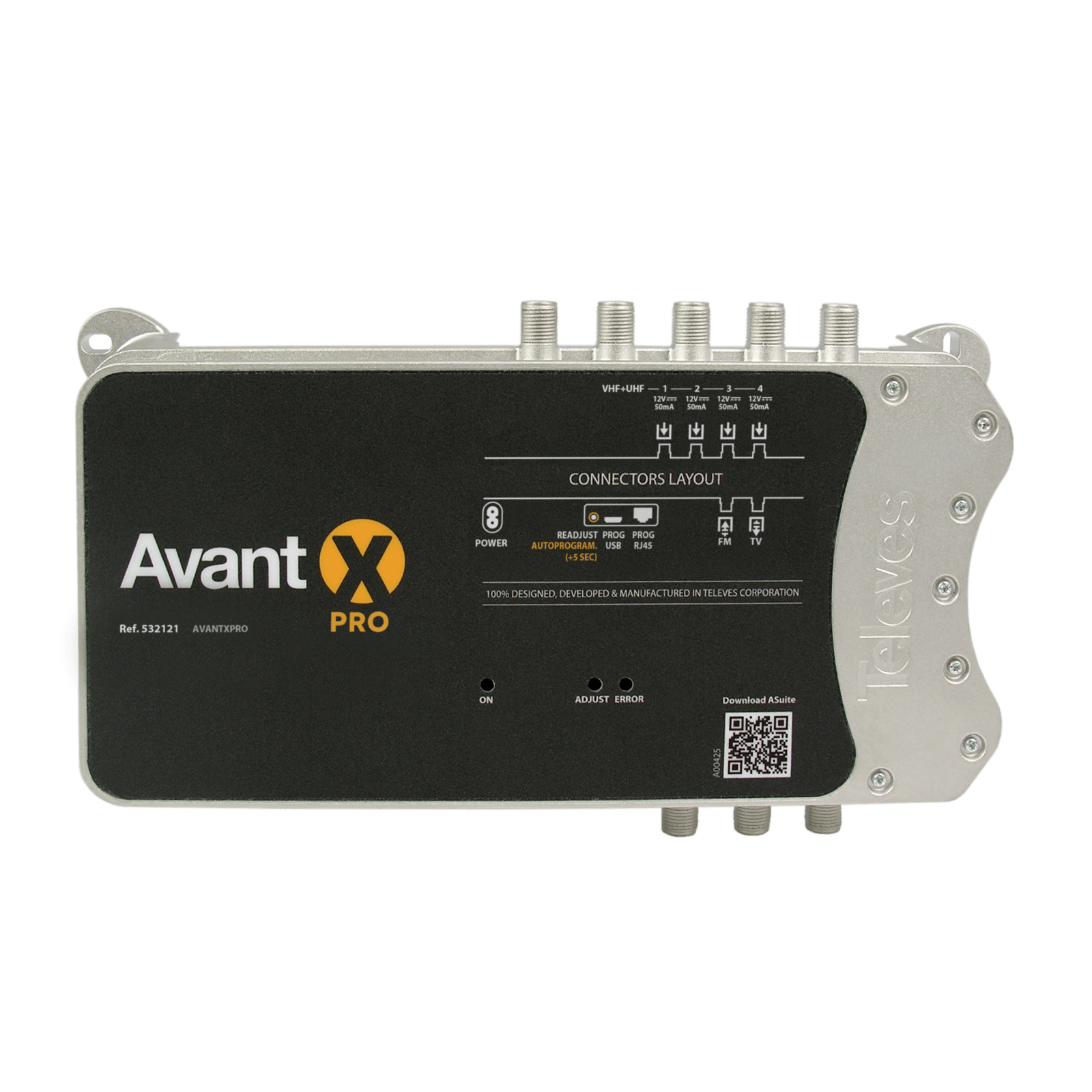 TELEVES - Avant X Pro 5in. UHF/VHF-1in FM Centrale programmabile per terrestre con 32 filtri digitali autoprogrammazione.