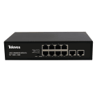 TELEVES - Switch Ethernet Layer 2 non gestibile 8xGbE (PoE+ 120W) + 2xGbE Long Range.