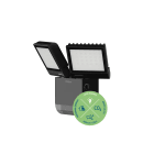 THEBEN - Faretto LED con rilevatore di movimento, nero, 4000 K, 2x900 lm