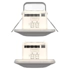 THEBEN - Rilevatore di presenza per montaggio a soffitto UP/DE, campo di rilevamento 12 m, 1 x luce, 1 x HVAC