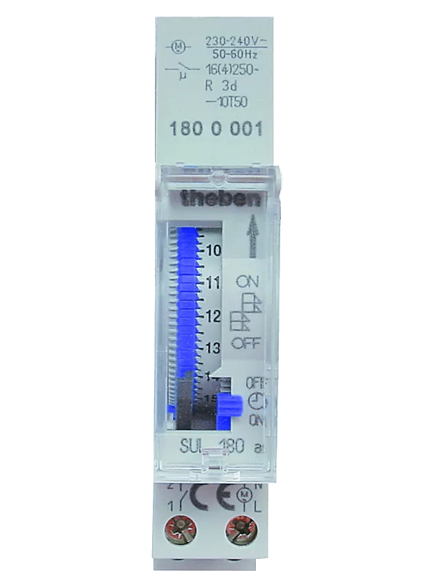 THEBEN - Timer in linea 24 ore, segmenti, riserva di carica, 1 TE