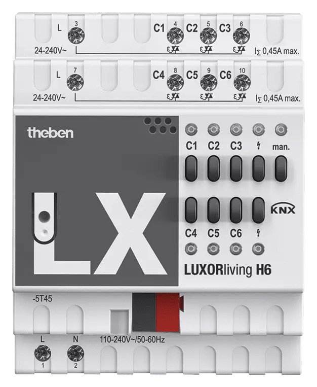THEBEN - Attuatore di riscaldamento LUXORliving 6-fold