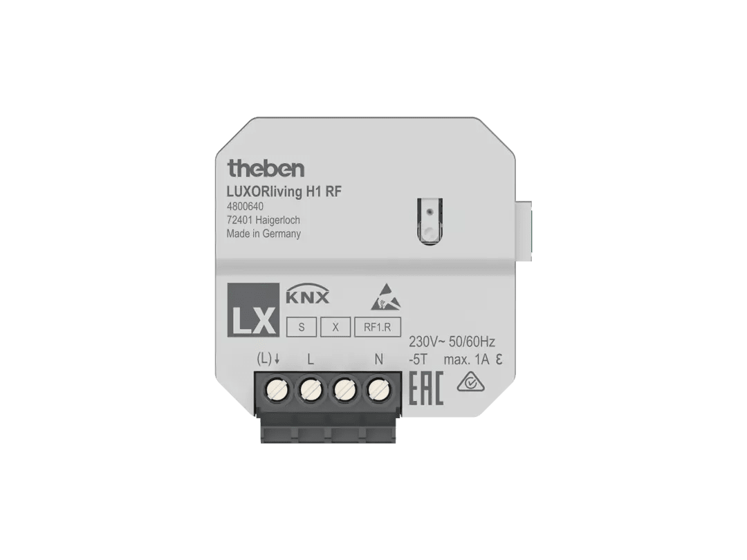THEBEN - LUXORliving Attuatore di riscaldamento radio a 1 canale, da incasso