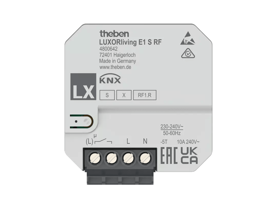 THEBEN - LUXORliving Attuatore radio da incasso a 1 canale per riscaldatori elettrici