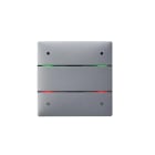THEBEN - Pulsante LUXORliving con 4 pulsanti e 4 LED di stato, sensore di temperatura integrato, colore argento