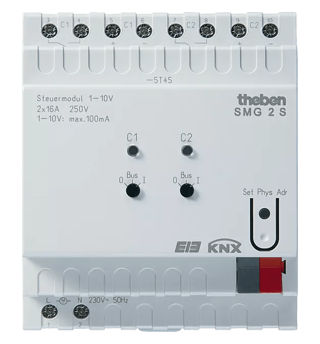 THEBEN - Unità di controllo KNX 1-10 V, 2 volte, unità di base