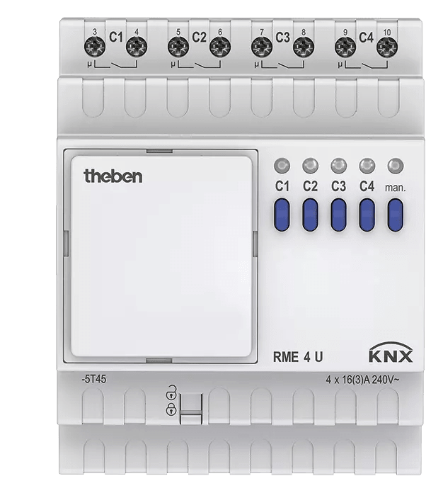 THEBEN - Attuatore di commutazione KNX a 4 pieghe, unità di estensione