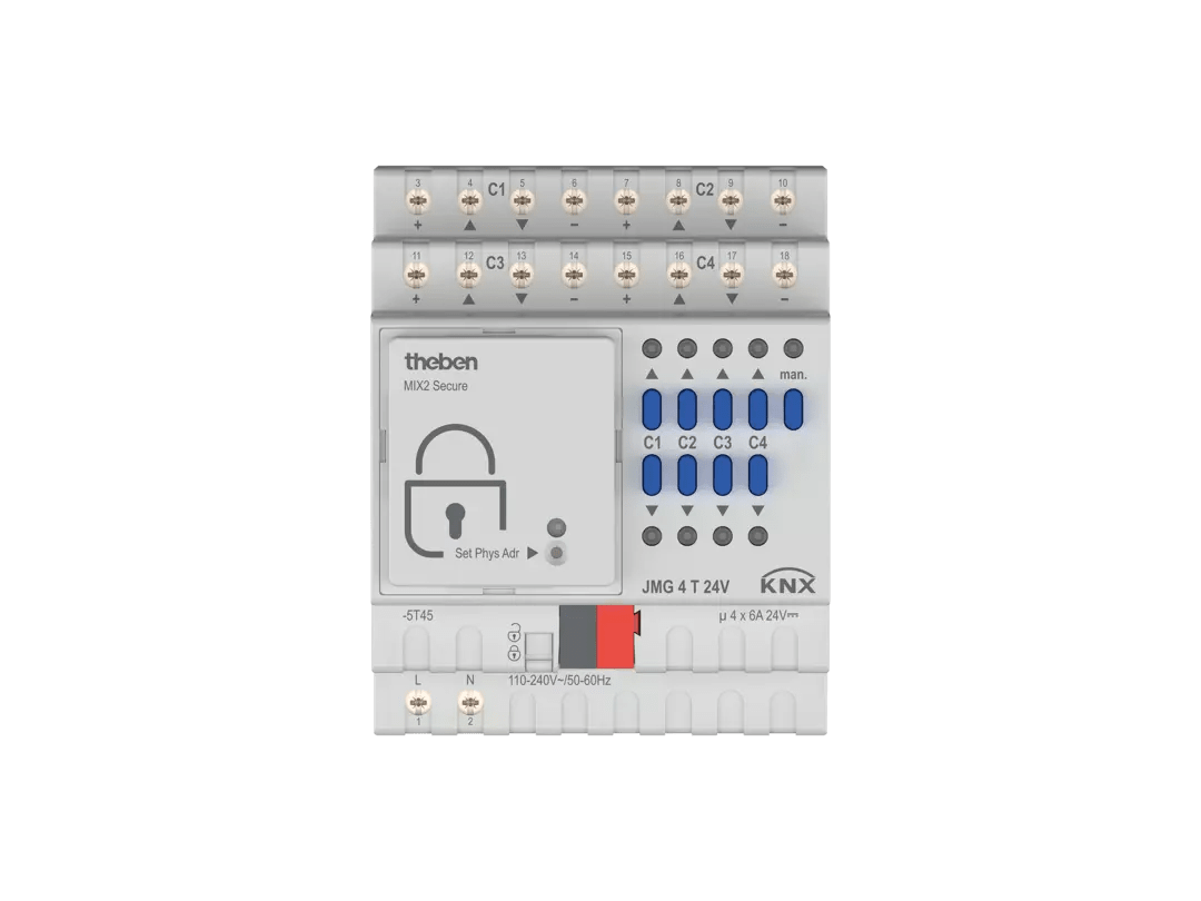 THEBEN - Attuatore cieco KNX a 4 pieghe 24V, dispositivo base