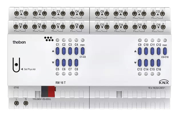 THEBEN - Attuatore di commutazione/chiusura KNX a 8/16 pieghe
