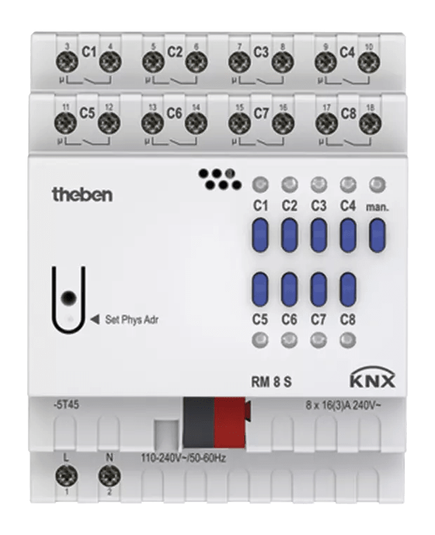 THEBEN - Attuatore di commutazione KNX 8 volte