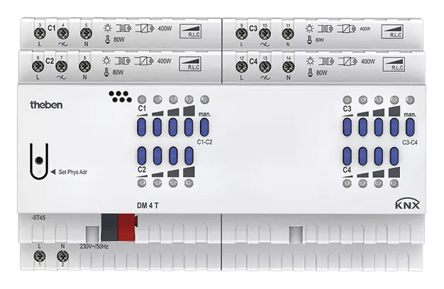 THEBEN - Attuatore dimmerabile universale KNX 4 volte
