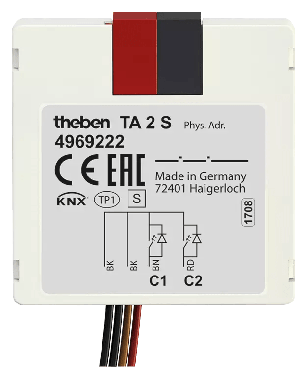 THEBEN - Interfaccia pulsante KNX ingresso binario 2-fold