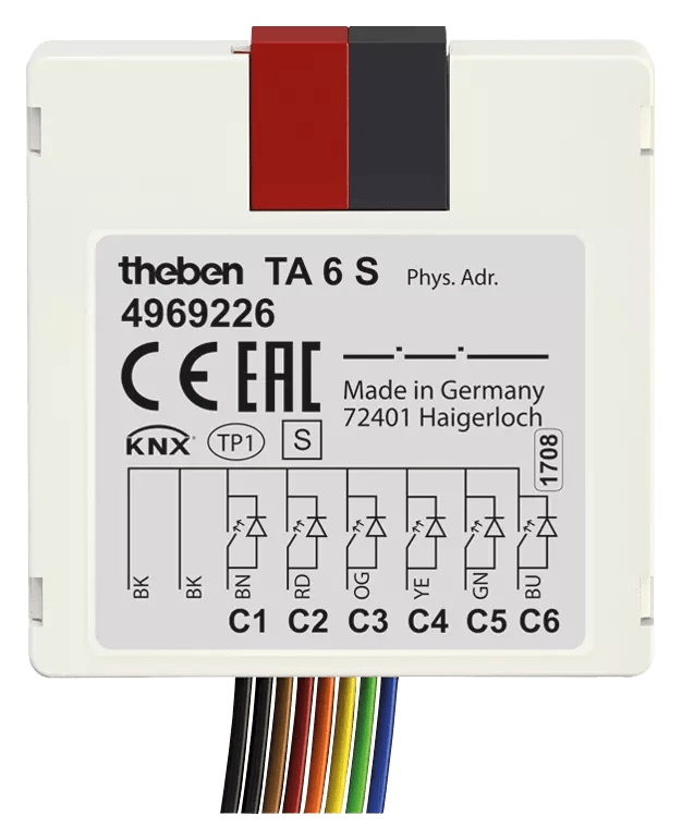 THEBEN - Interfaccia pulsante KNX ingresso binario 6-fold