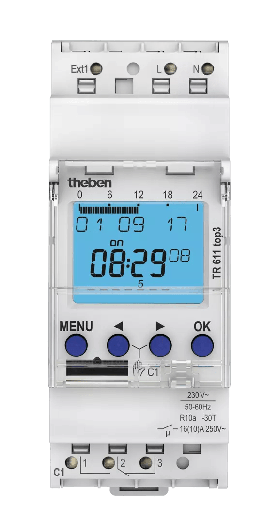 THEBEN - Timer digitale, programma settimanale, 1 canale, possibilità di programmazione tramite app