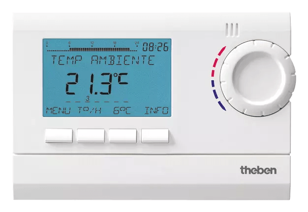 THEBEN - Orologio termostato digitale, 7 giorni, linea di testo, versione di rete