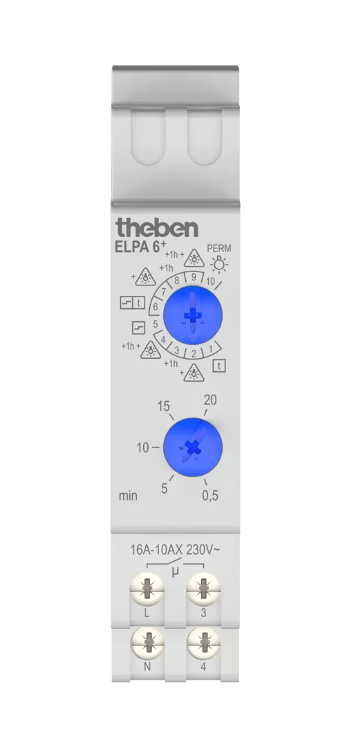 THEBEN - Timer per luci scale in linea con 10 funzioni 0060003