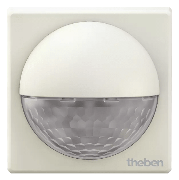 THEBEN - Rilevatore di movimento per montaggio a parete, controllo della luce, 180°, max. 12 m, bianco, IP 55 1010200