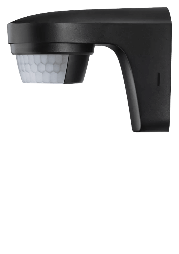 THEBEN - Rilevatore di movimento per montaggio a parete, controllo della luce, 180°, max. 12 m, nero, IP 55 1010506