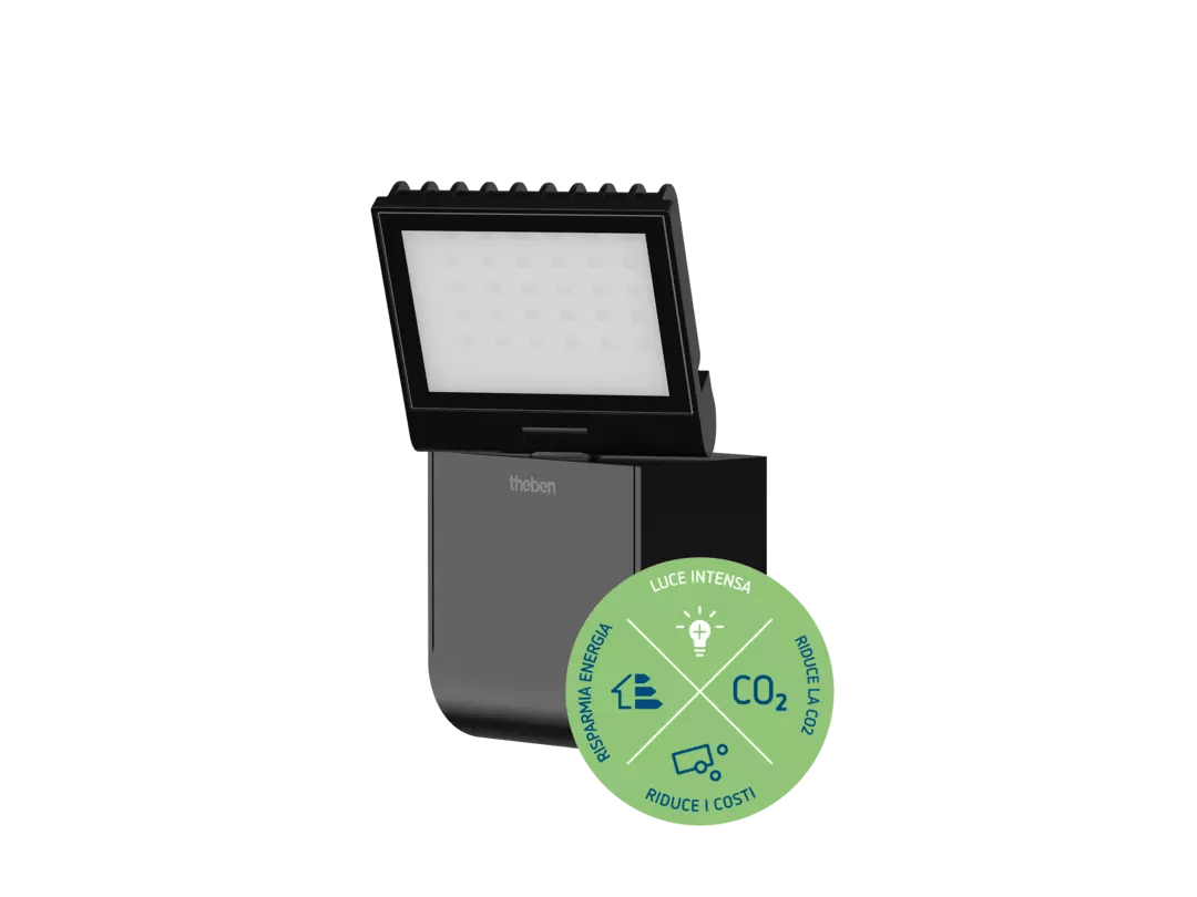 THEBEN - Faretto LED, nero, 4000 K, 900 lm
