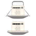 THEBEN - Rilevatore di presenza per montaggio a soffitto UP/DE, campo di rilevamento 12 m, 1 x luce, 1 x HVAC