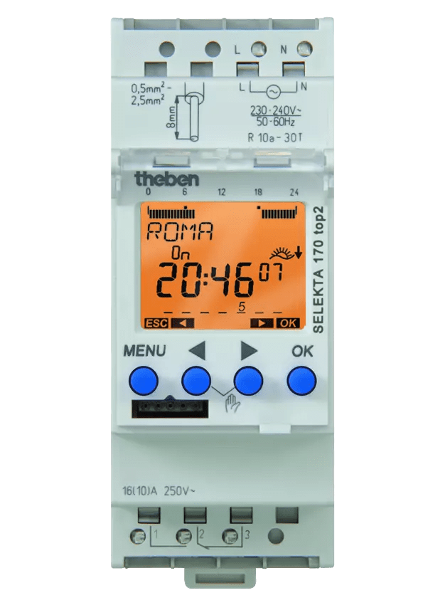 THEBEN - Timer modulare, astronomico, 24V, 2 TE
