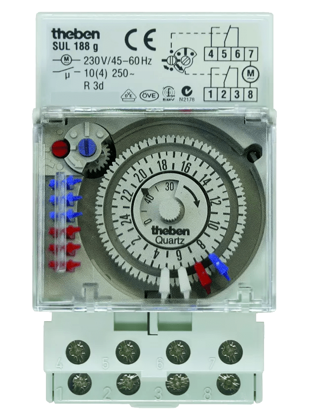 THEBEN - Timer modulare 24 ore, plug-in rider, riserva di carica, 3 TE