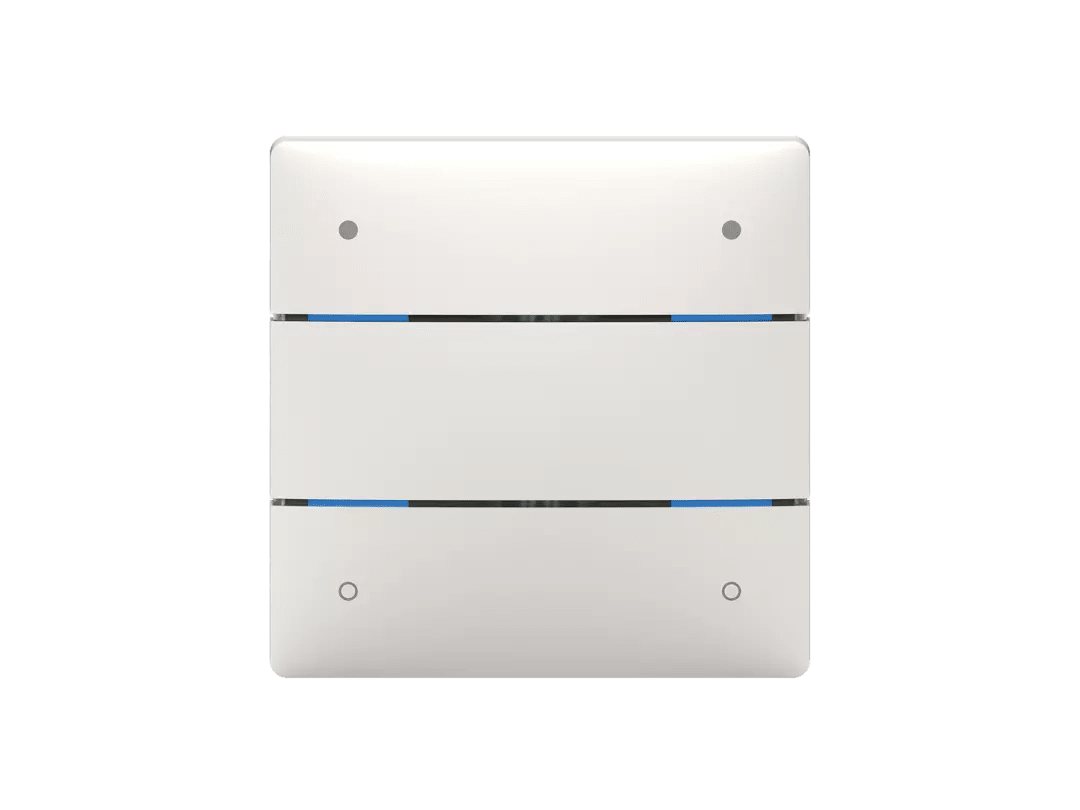 THEBEN - Pulsante LUXORliving con 4 pulsanti e 4 LED di stato, sensore di temperatura integrato