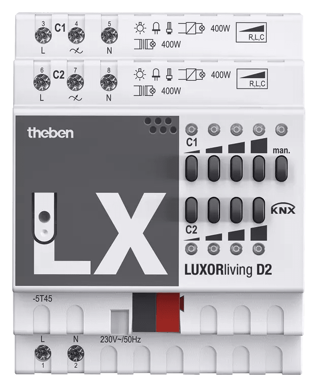 THEBEN - Attuatore dimmerabile universale LUXORliving 2-fold 4800470