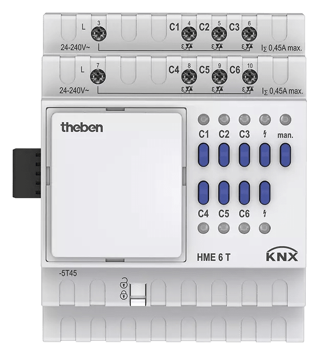 THEBEN - Attuatore di riscaldamento KNX a 6 pieghe, unità di estensione