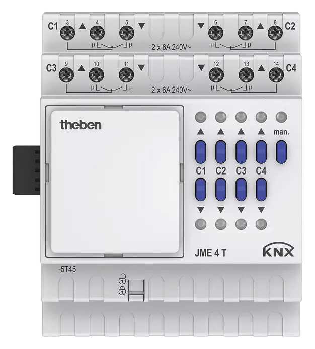 THEBEN - Attuatore cieco KNX a 4 pieghe, unità di estensione