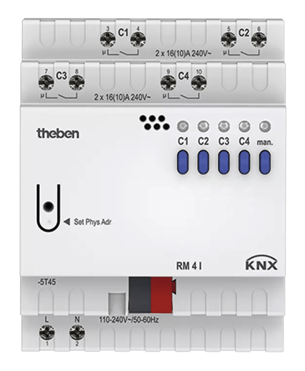 THEBEN - RM 4I KNX ATTUATORE 4CAN 16A MIS CORRENT
