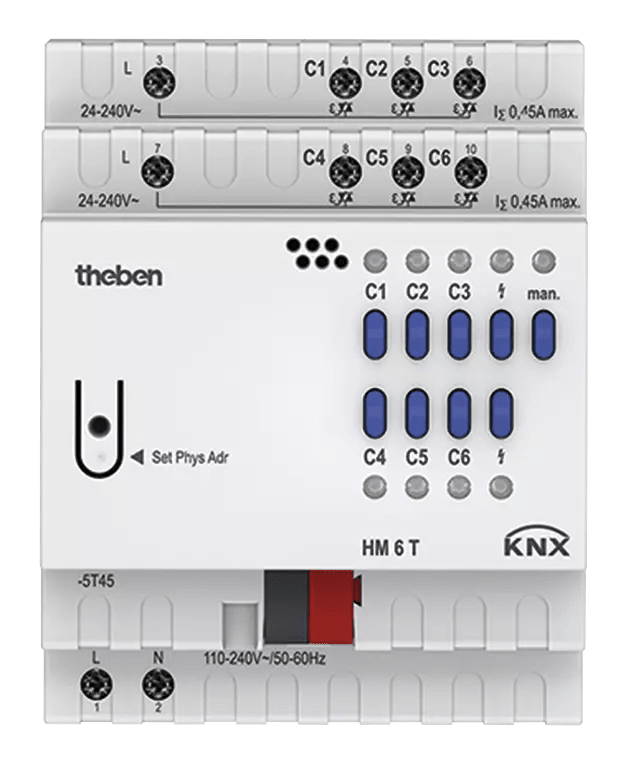 THEBEN - Attuatore di riscaldamento KNX, 6 volte 4940240