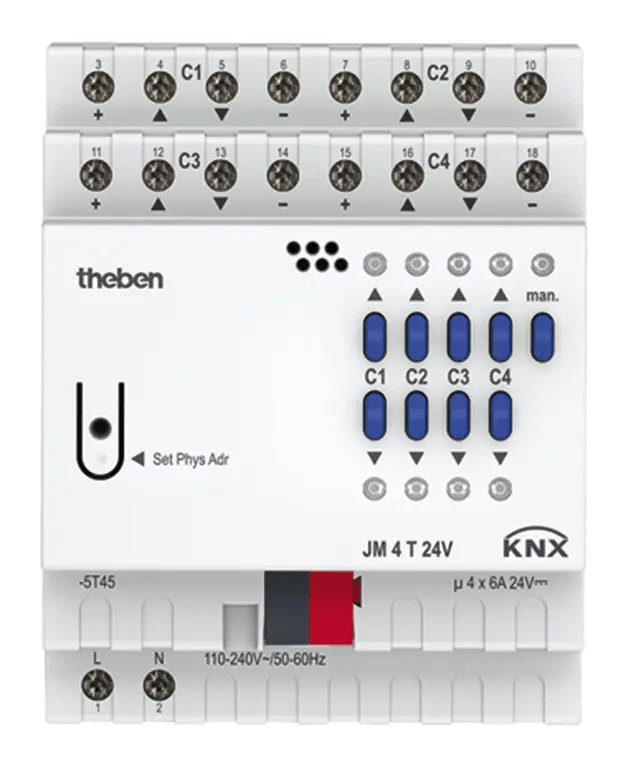 THEBEN - Attuatore cieco KNX 24V a 4 pieghe
