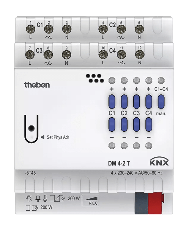 THEBEN - Attuatore dimmerabile universale KNX 4 volte