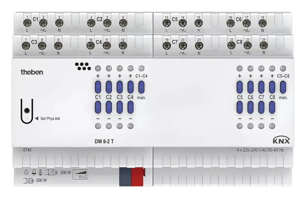 THEBEN - Attuatore dimmerabile universale KNX a 8 posizioni