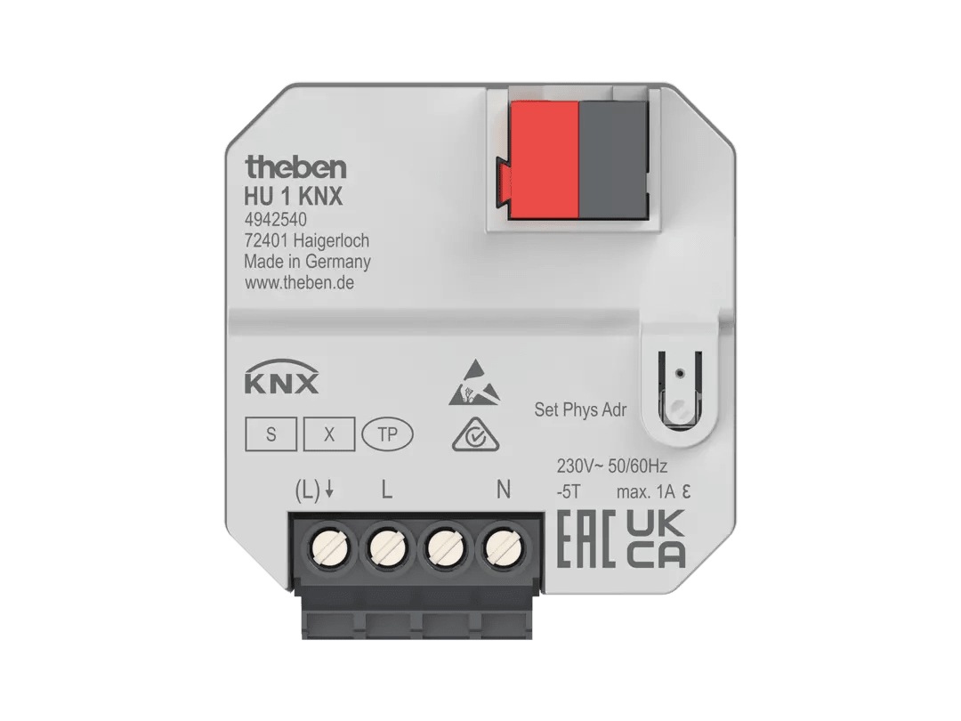 THEBEN - Attuatore per riscaldamento da incasso KNX a 1 canale, KNX Data Secure