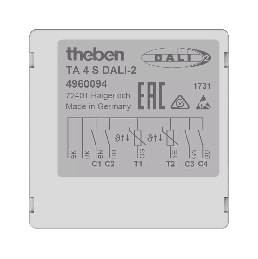 THEBEN - Interfaccia a pulsante UP-DALI-2, con 4 ingressi