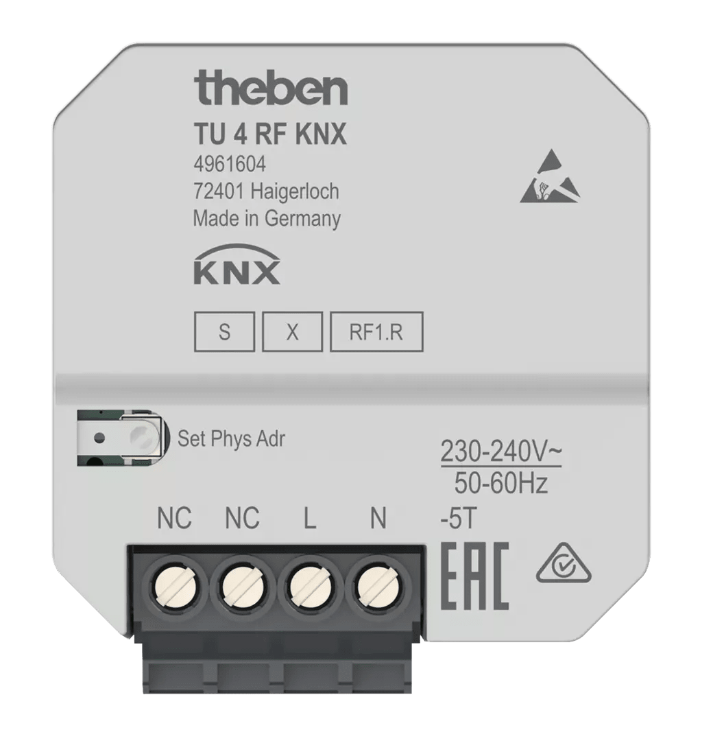 THEBEN - Interfaccia radio a 4 pulsanti KNX UP, KNX Data Secure