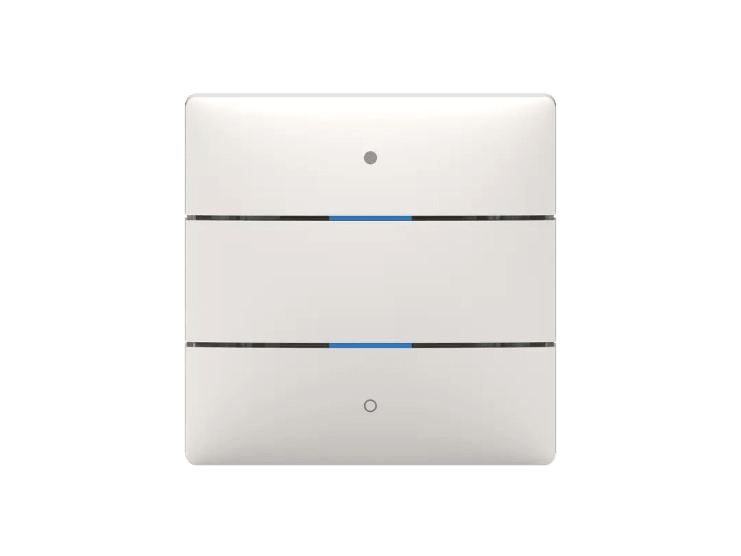 THEBEN - Pulsante KNX con 2 pulsanti e 2 LED di stato, sensore di temperatura integrato, KNX Data Secure