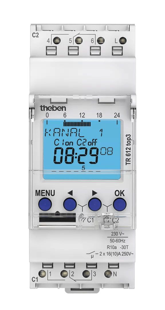 THEBEN - Timer digitale, programma settimanale, 2 canali, possibilità di programmazione tramite app