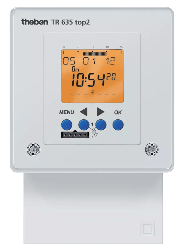 THEBEN - Timer digitale con base a innesto 1 canale, 7 T, festività, imp., ciclo