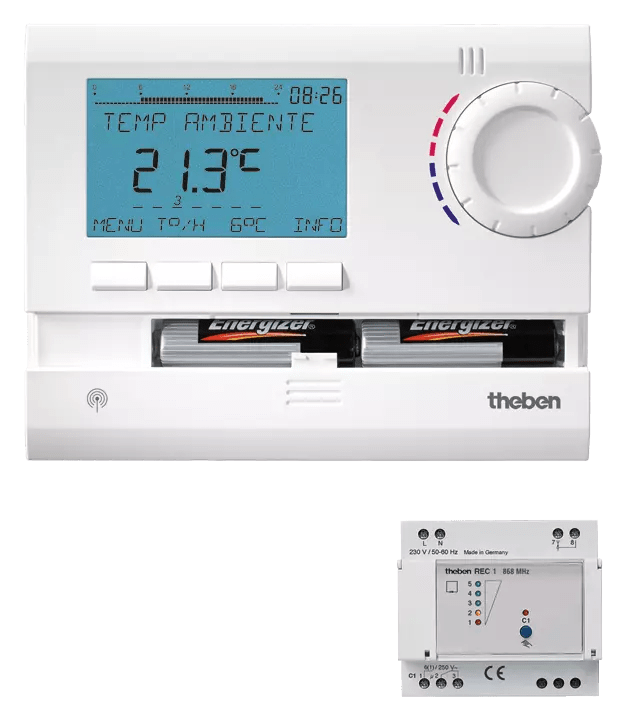 THEBEN - Termostato a orologio con radiocomando, 7 giorni, controllo di 1 zona