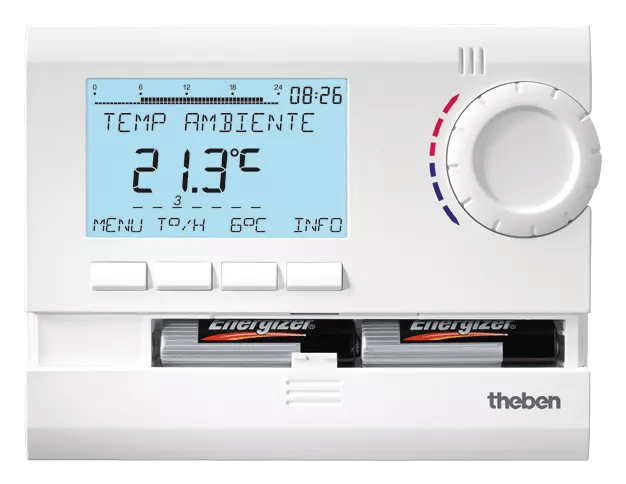 THEBEN - Orologio termostato digitale, 7 giorni, linea di testo, collegamento a 2 fili
