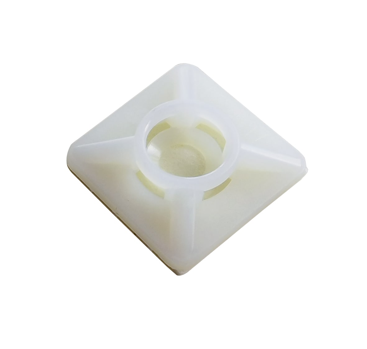 TRADEFORCE - Basetta adesiVa per fascette 20x20 naturale 100 pezzi