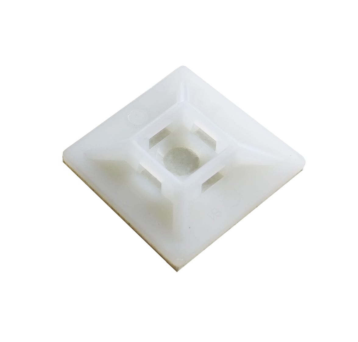 TRADEFORCE - Basetta adesiVa per fascette 28x28 naturale 100 pezzi 0004490003